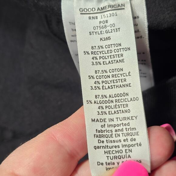 Good American Good Legs Skinny Sculpting Jeans Womens Plus Size 28 Black Stretch - Picture 12 of 14